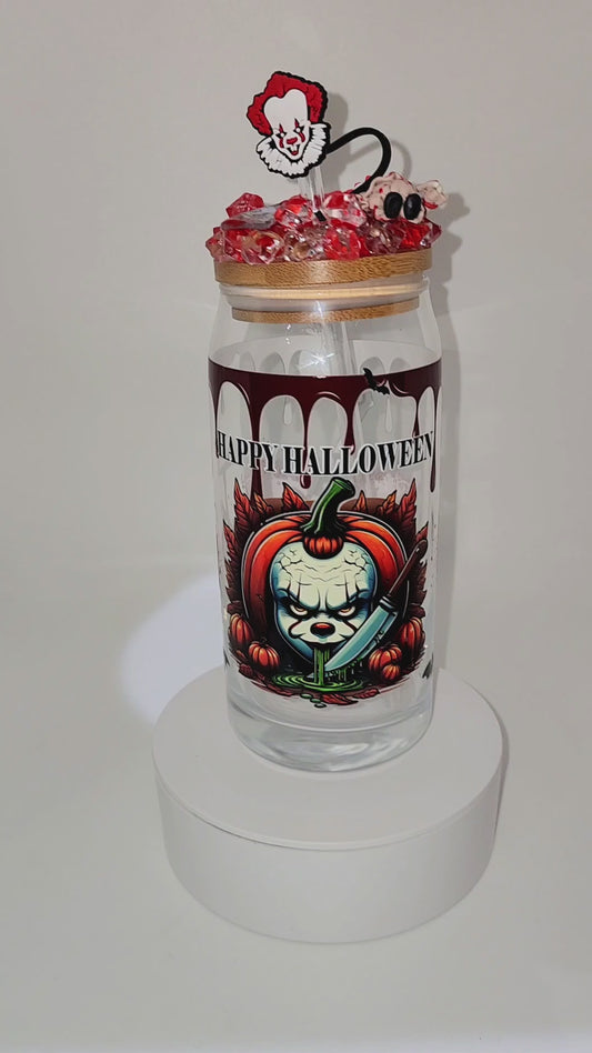 Halloween glass cup