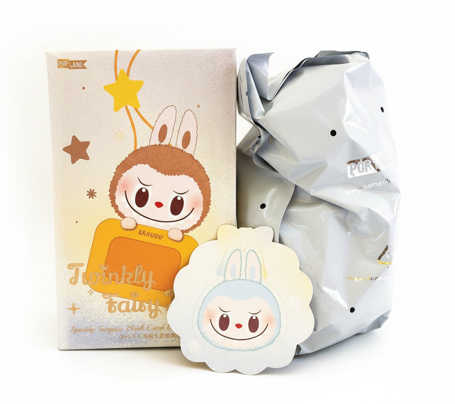 Labubu id badge holder (light blue)