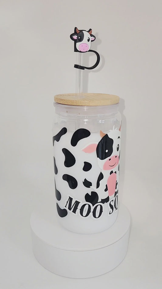 Moo snowglobe cup plain lid