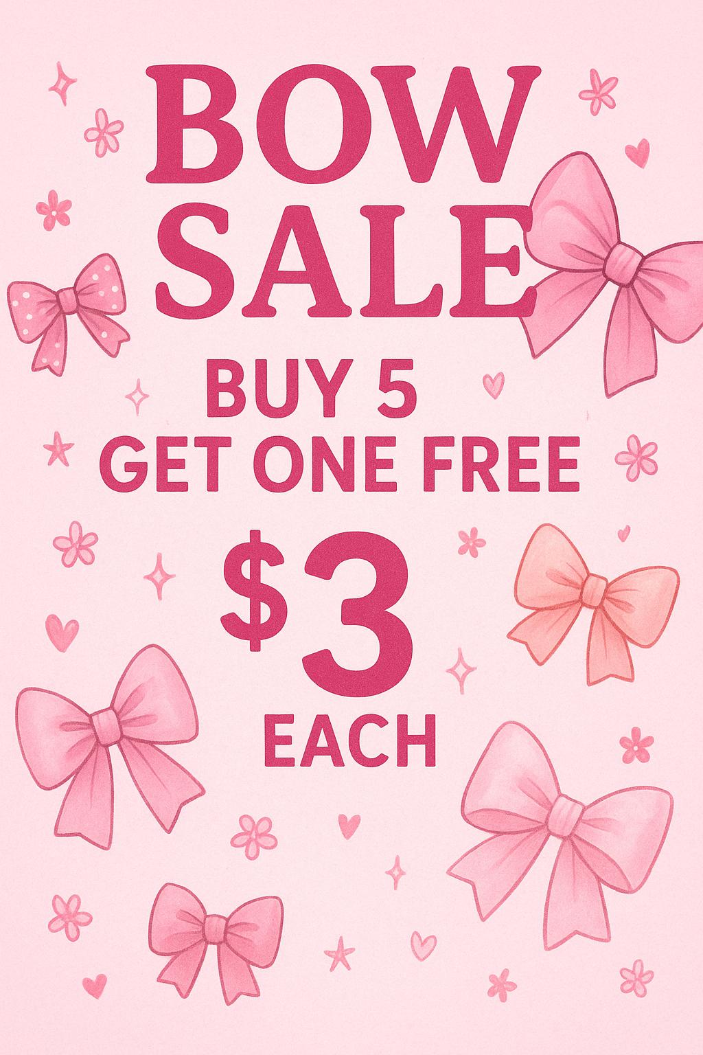 Bow bundle buy 5 get 1 free