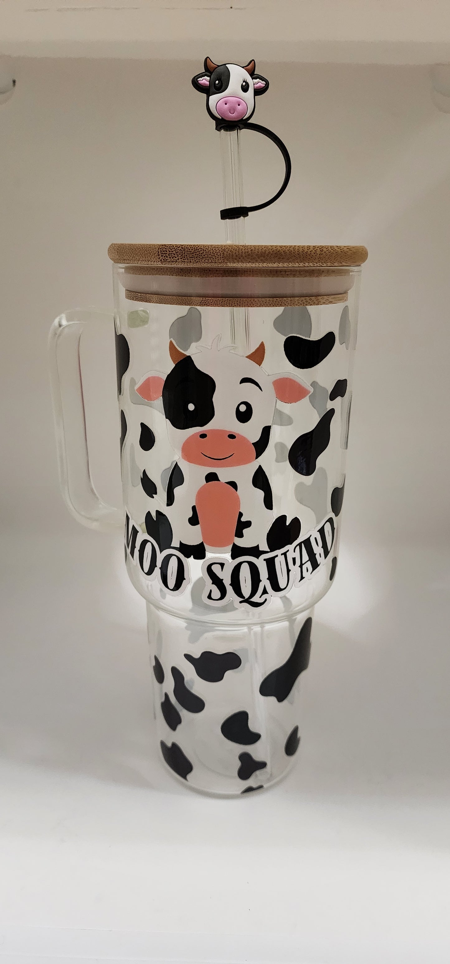 40 oz moo glass tumbler