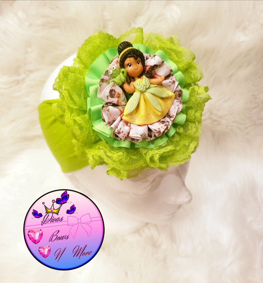 Green princess headband